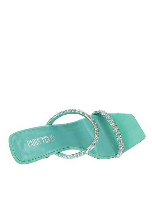 Suede and rhinestone mules PARIS TEXAS | PX730-XSACH SUEDEVERDE